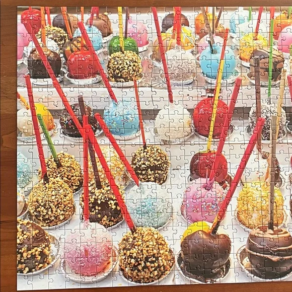 500 Piece Puzzle - Colorful Candied Granny Smith Apples by Colorluxe - Picture 8 of 9